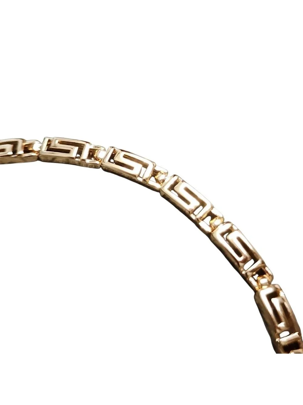 Pretty Bird Jewelry Gold Plated Greek Key Bracelet